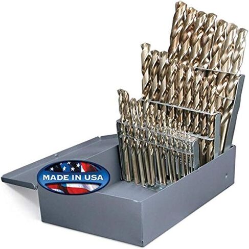 95090877 Cobalt Screw Machine Set, 135° Split Point Geometry, 1/16" to 1/2" Size Range, 29 Piece Set in Saudi Arabia