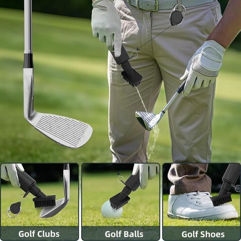 فرشاة منظف Golf Club مع مقطع تجنيب قابل للتطوير وزجاجة الماء 7.5 بوصة يحمل 4 أوقية من الماء ، وملحقات الجولف الأساسية للرجال ، وأفضل هدايا الجولف للرجال in Saudi Arabia