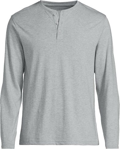 Lands' End Men's Supima Jersey Long Sleeve Henley in Saudi Arabia