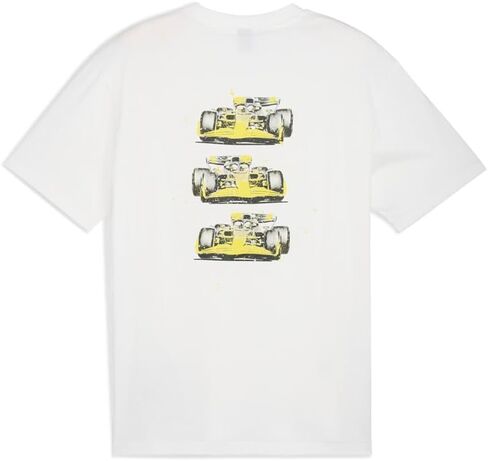 PUMA Mens Scuderia Ferrari Color Splash Graphic Crew Neck Short Sleeve Casual Tops Casual - Yellow in Saudi Arabia