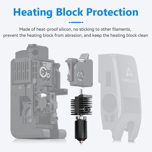 CREALITY K2 PLUS SILICONE SABHS ، K2 PLOCE HOTEND SILICONE COVER ، غطاء عزل كتلة التدفئة ، K2 Plus Cover 3D Printer Cover Cover for Creality HI Combo Prouder Hotend Protection 4pcs in Saudi Arabia