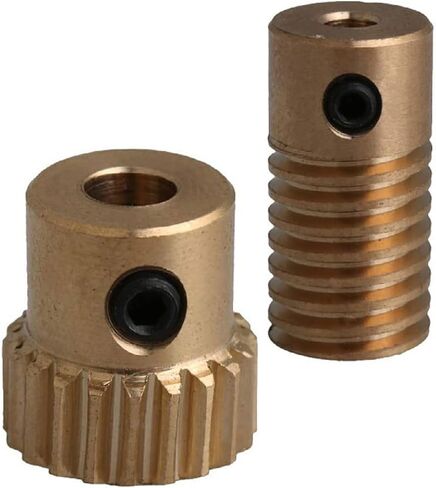 0.5 Modulus Compact Brass Worm Reducer 20 T Wore Gear Wheel and 3mm Bore Worm Gear Shaft in Saudi Arabia