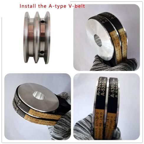 Diameter 80mm PU Belt Wheel Type A Double-Slot V-Belt Pulley Aluminum Bore 15mm 10mm 12mm(Bore 20mm) in Saudi Arabia