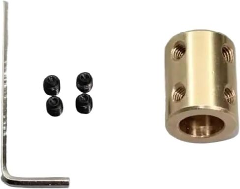 1pcs Pure Copper Coupling Sleeve Motor Model Boat Shaft Converter 5mm 6mm 6.35mm 7mm 8mm Motor Variable Copper Coupling(7mm x 7mm) in Saudi Arabia