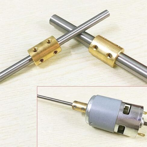 1pcs Pure Copper Coupling Sleeve Motor Model Boat Shaft Converter 5mm 6mm 6.35mm 7mm 8mm Motor Variable Copper Coupling(7mm x 7mm) in Saudi Arabia