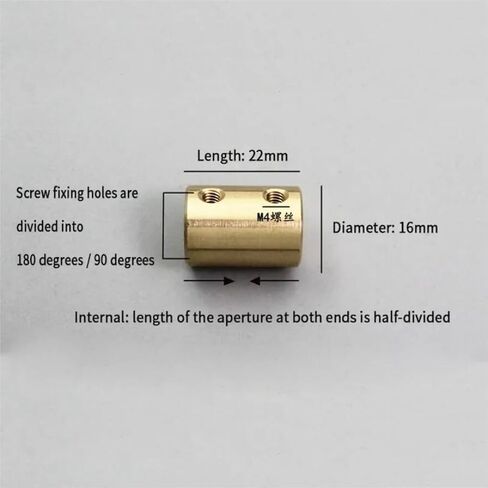 1pcs Pure Copper Coupling Sleeve Motor Model Boat Shaft Converter 5mm 6mm 6.35mm 7mm 8mm Motor Variable Copper Coupling(7mm x 7mm) in Saudi Arabia