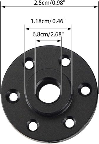 2pcs 6mm Shaft Aluminum Alloy Flange Shaft Coupling 25x 6.8mm Universal Metal Motor Mounting Coupler M3 Screw in Saudi Arabia