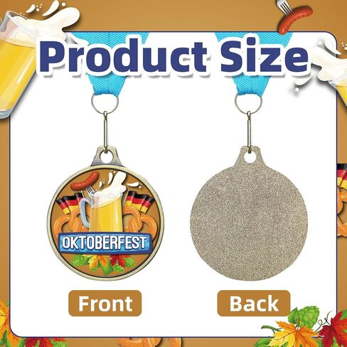 Quelay 30 Pcs Oktoberfest Award Medals Bulk 2'' Colorful Metal Award Trophies with Neck Ribbon for Oktoberfest Beer Party Prize Gift Favor Supplies in Saudi Arabia