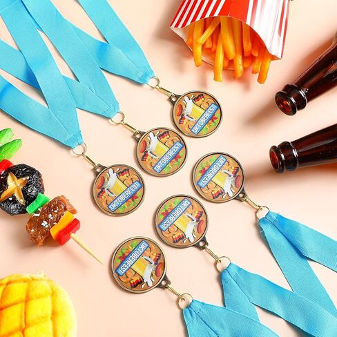 Quelay 30 Pcs Oktoberfest Award Medals Bulk 2'' Colorful Metal Award Trophies with Neck Ribbon for Oktoberfest Beer Party Prize Gift Favor Supplies in Saudi Arabia