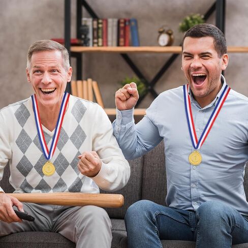 6Pcs Gold Medals for Awards, 2 Inch Metal Award Medals Olympic Style Winner Awards for Competitions, Sports, Party, Tournaments, and Prizes in Saudi Arabia