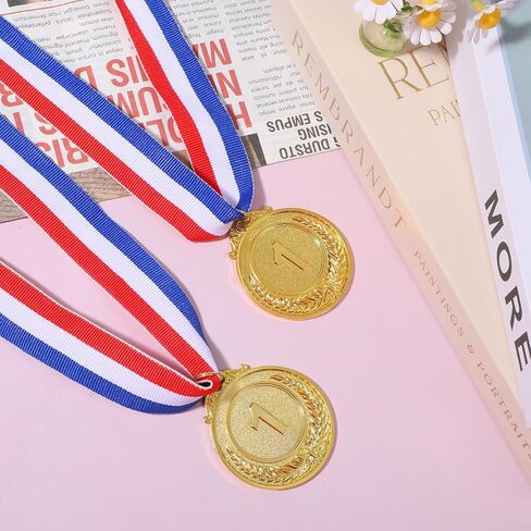 6Pcs Gold Medals for Awards, 2 Inch Metal Award Medals Olympic Style Winner Awards for Competitions, Sports, Party, Tournaments, and Prizes in Saudi Arabia