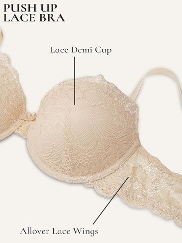 Push Up T-Shirt Bra Thick Pads Add 2 Cups Plunge Sexy Cleavage Extra Padded Underwire Bras 36B Black in Saudi Arabia