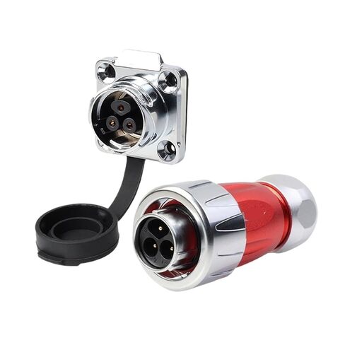 Locking Wire DH16 Full Metal Connector 3-core pinhole 10A Male and Female Docking Welding-Free Aviation Plug and Socket(Single Hole Reverse mounting) in Kuwait