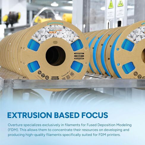 OVERTURE Rock PLA Filament 1.75mm, Marble PLA 3D Printer Filament 1kg Spool (2.2lbs), Dimensional Accuracy +/- 0.02 mm, Fit Most FDM Printer (Barrier Reef) in Kuwait