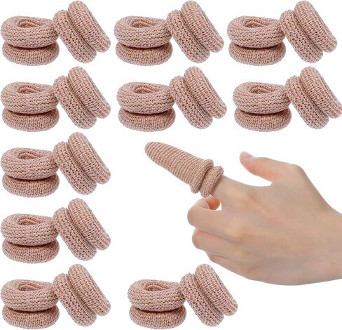20pcs أسرّة أصابع من القطن ، وأصابع الإصبع المرن القابلة لإعادة الاستخدام ، ضمادات ضمادات ضغط ، حماة قفازات الأصابع لجروح البستنة - لون البشرة in Kuwait