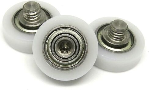 5pcs OD 15mm Package POM Bearing Flat Pulley with M4 Screw 15xM4 BS62315-4C1L5M4 Sliding Glass Door Mute Nylon Wheel Roller(OD22 x W7 x M6) in Saudi Arabia