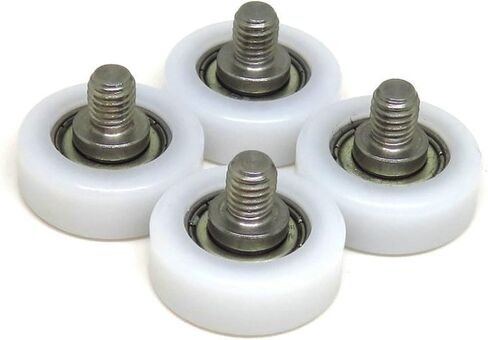 5pcs OD 15mm Package POM Bearing Flat Pulley with M4 Screw 15xM4 BS62315-4C1L5M4 Sliding Glass Door Mute Nylon Wheel Roller(OD22 x W7 x M6) in Saudi Arabia