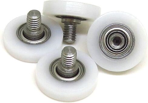 5pcs OD 15mm Package POM Bearing Flat Pulley with M4 Screw 15xM4 BS62315-4C1L5M4 Sliding Glass Door Mute Nylon Wheel Roller(OD13 x W4 x M4) in Saudi Arabia