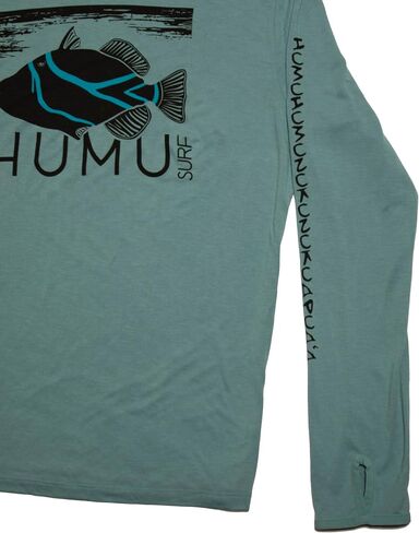 Humu Surf Bamboo Hoodie Lightweight - Men's - Ocean Blue Ultra Soft ، Lightweight ، Upf 50+ Sun Protection ، Vorid in Saudi Arabia