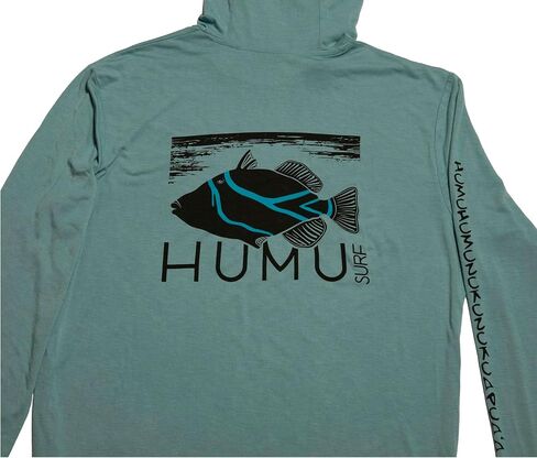 Humu Surf Bamboo Hoodie Lightweight - Men's - Ocean Blue Ultra Soft ، Lightweight ، Upf 50+ Sun Protection ، Vorid in Saudi Arabia