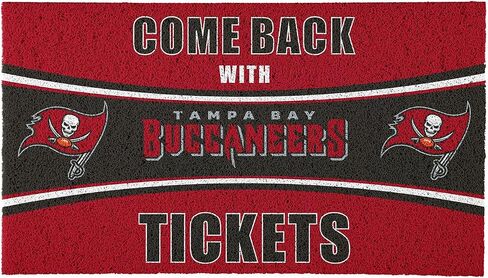 Team Sports America NFL Tampa Bay Buccaneers | Indoor and Outdoor Entryway | 28 x 16 Inches | Non Slip Back | Welcome Floor Mats | Muddy Dog Paws | Front Door Entrance Home Décor in Saudi Arabia