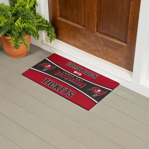 Team Sports America NFL Tampa Bay Buccaneers | Indoor and Outdoor Entryway | 28 x 16 Inches | Non Slip Back | Welcome Floor Mats | Muddy Dog Paws | Front Door Entrance Home Décor in Saudi Arabia