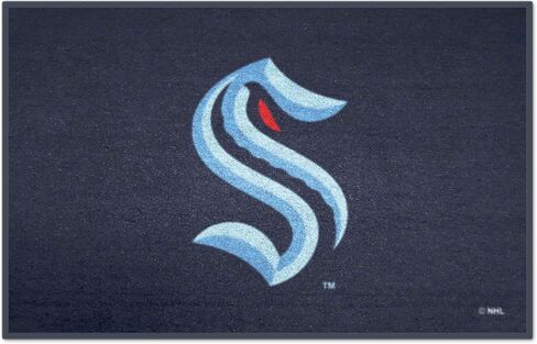 Fanmats 30077 NHL - Seattle Kraken Starter Mat Brug - 19in. x 30in. | سجادة ديكور المنزل المعجبين بالرياضة وتوطين tailgating - شعار بريامري in Saudi Arabia