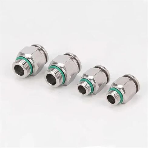 10pcs 304 من الفولاذ المقاوم للصدأ خرطوم تركيب PC G-thread موصل الأنابيب الهوائية 1/8 1/4 3/8 1/2 M5 BSPT خرطوم الاقتران السريع (PC10-G04) in Saudi Arabia