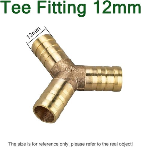 Brass Barb Pipe Fitting 2 3 4 Way Connector for 4mm 5mm 6mm 8mm 10mm 12mm Hose Copper Pagoda Gas Water Tube Fittings(Khaki) in Saudi Arabia