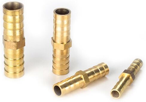 Brass Barb Pipe Fitting 2 3 4 Way Connector for 4mm 5mm 6mm 8mm 10mm 12mm Hose Copper Pagoda Gas Water Tube Fittings(Khaki) in Saudi Arabia