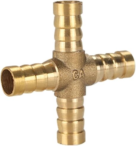 Brass Barb Pipe Fitting 2 3 4 Way Connector for 4mm 5mm 6mm 8mm 10mm 12mm Hose Copper Pagoda Gas Water Tube Fittings(Khaki) in Saudi Arabia