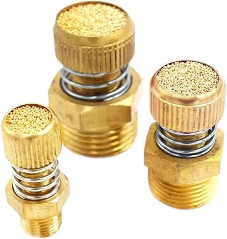 Spring throttle muffler 1/8" 1/4" 3/8" 1/2" copper pneumatic Throttle valve adjustable silencer connector fittings(1/2 inch) in Saudi Arabia
