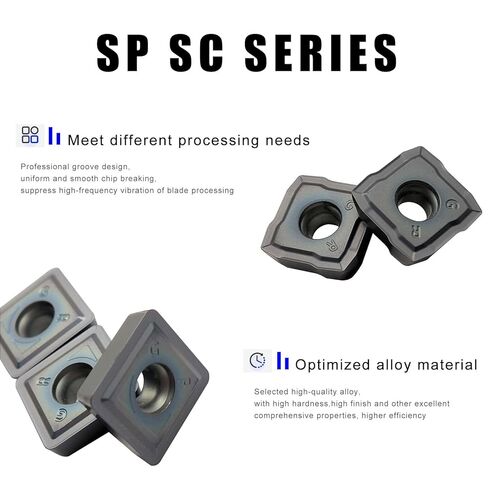 10pcs SCGX020204-GM Carbide Inserts are Suitable for 880 Series Tool Holders, Processing cast Iron and Stainless Steel Parts in Saudi Arabia