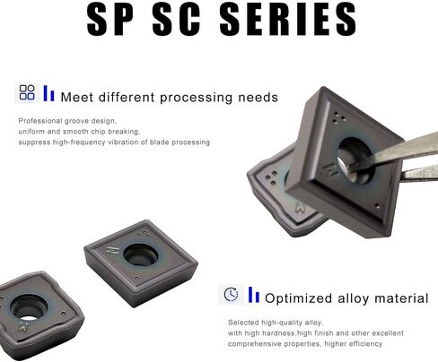 20pcs SCGX060406-GR Carbide Inserts are Suitable for 880 Series Tool Holders, Processing cast Iron and Stainless Steel Parts in Kuwait