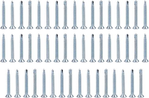 50pcs M4.2 Flat Head Self Drilling Self Tapping Screws Drilling Tail Screw Set (M4.2 * 19(50PCS)) in Saudi Arabia