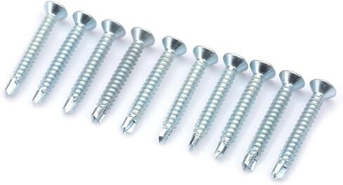 50pcs M4.2 Flat Head Self Drilling Self Tapping Screws Drilling Tail Screw Set (M4.2 * 32(50PCS)) in Saudi Arabia