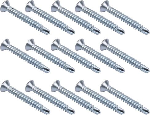 50pcs M4.2 Flat Head Self Drilling Self Tapping Screws Drilling Tail Screw Set (M4.2 * 32(50PCS)) in Saudi Arabia