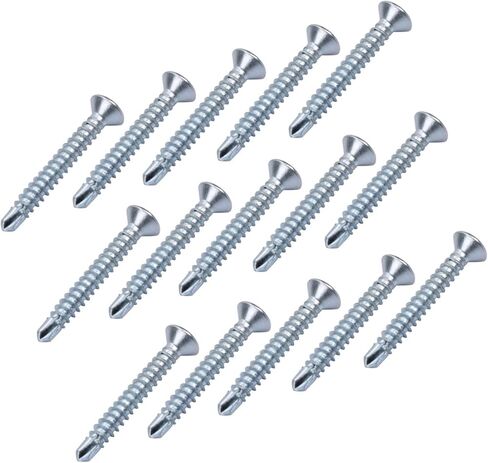 50pcs M4.2 Flat Head Self Drilling Self Tapping Screws Drilling Tail Screw Set (M4.2 * 32(50PCS)) in Saudi Arabia