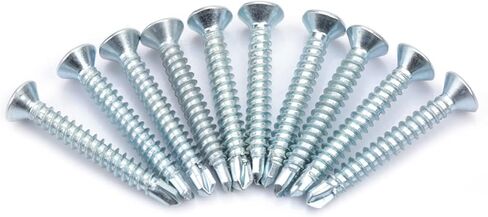 50pcs M4.2 Flat Head Self Drilling Self Tapping Screws Drilling Tail Screw Set (M4.2 * 50(50PCS)) in Saudi Arabia