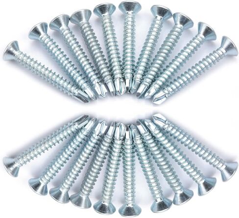 50pcs M4.2 Flat Head Self Drilling Self Tapping Screws Drilling Tail Screw Set (M4.2 * 50(50PCS)) in Saudi Arabia