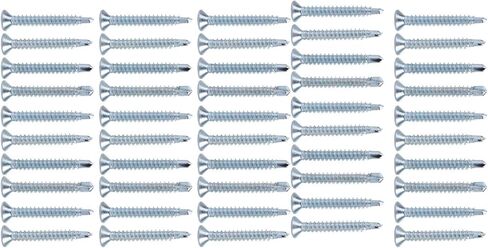 50pcs M4.2 Flat Head Self Drilling Self Tapping Screws Drilling Tail Screw Set (M4.2 * 50(50PCS)) in Saudi Arabia