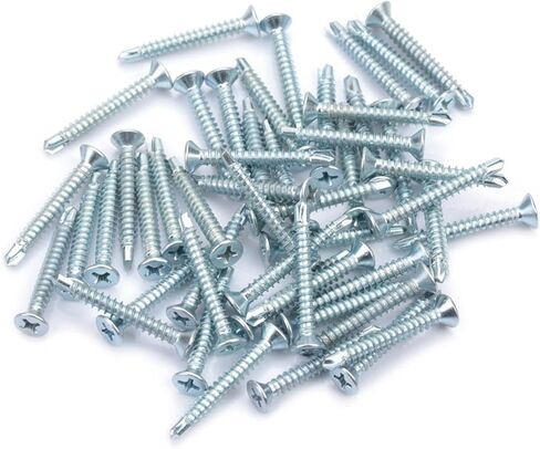 50pcs M4.2 Flat Head Self Drilling Self Tapping Screws Drilling Tail Screw Set (M4.2 * 50(50PCS)) in Saudi Arabia