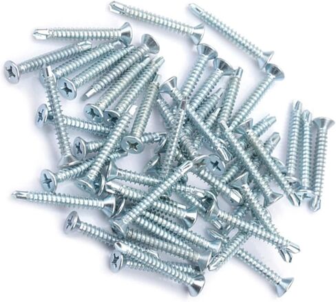 50pcs M4.2 Flat Head Self Drilling Self Tapping Screws Drilling Tail Screw Set (M4.2 * 50(50PCS)) in Saudi Arabia