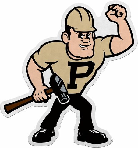Rico Industries NCAA Purdue Boilermakers Mascot Purdue Pete Shape Cut Pennant - Home and Living Room Décor - Soft Felt EZ to Hang in Saudi Arabia