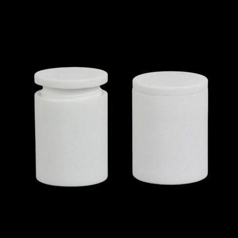 Corundum Cylindrical Crucibles with Threaded Caps, 99% Alumina Ceramic Crucibles, Available in Various Specifications (1, 14 * 25mm*1.75ml, OD*Total Height*Maximum Capacity) in Kuwait