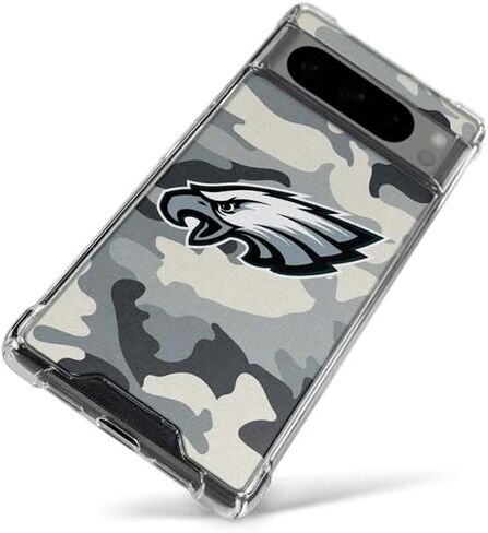 Skinit Clear Phone Case Compatible with Google Pixel 8 Pro - Officially Licensed NFL Philadelphia Eagles Retro Logo Design in Saudi Arabia