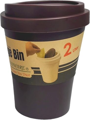 Uniware 2 LT Coffee Cup Mini Trash Can مع Trash Countertop Trash لمكتب مكتب القهوة ، سوينغ أعلى سلة المهملات (أبيض) in Saudi Arabia
