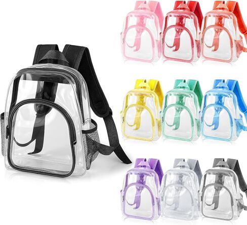 Aliceset Clear Backpack Bulk Heavy Duty Clear Bookbag 16 Transparent Waterproof Color Back Packs Donation Sports Stadium(30 Pcs) in Saudi Arabia