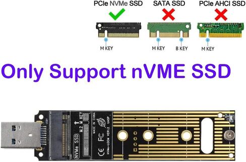 Sintech nVME USB SSD Card,USB 3.0 M.2(NGFF) M Key SSD External Case Box in Saudi Arabia