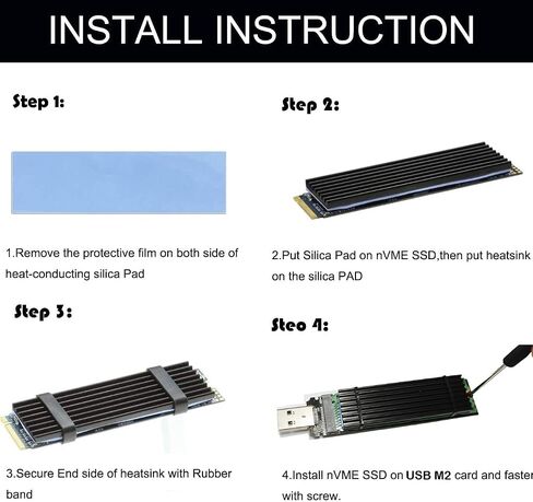 Sintech nVME USB SSD Card,USB 3.0 M.2(NGFF) M Key SSD External Case Box in Saudi Arabia